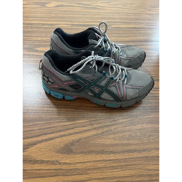 ASICS GEL-Kahana 8 Shoe - T6L5N Black/Island Blue/Pink Glow size 9 - Picture 4 of 6